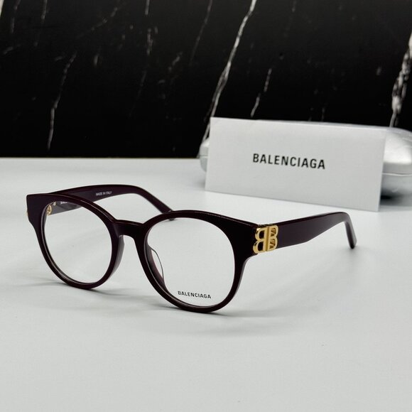 NEW BALENCIAGA BB0173O 003 VIOLET WOMEN EYEGLASSES BALENCIAGA - Picture 1 of 10